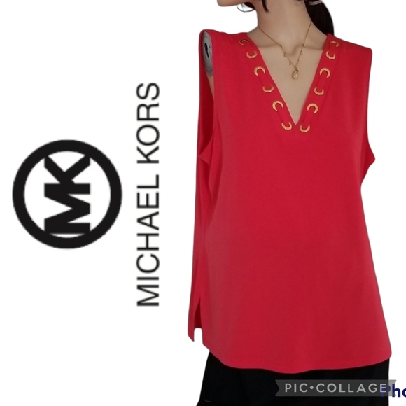 Michael Kors gold accent blouse - Picture 1 of 9